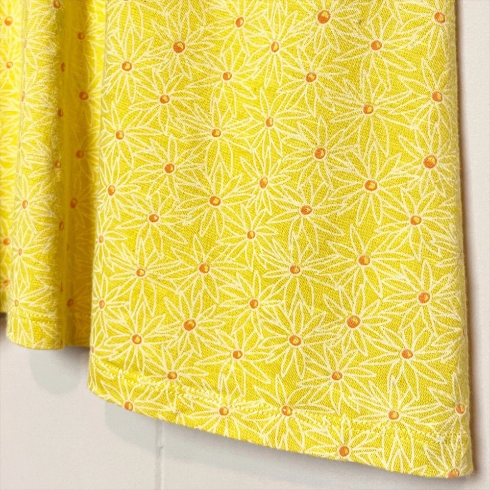 Toad & Co Laurel Dress XL yellow daisy floral short sleeve casual puffed sleeves